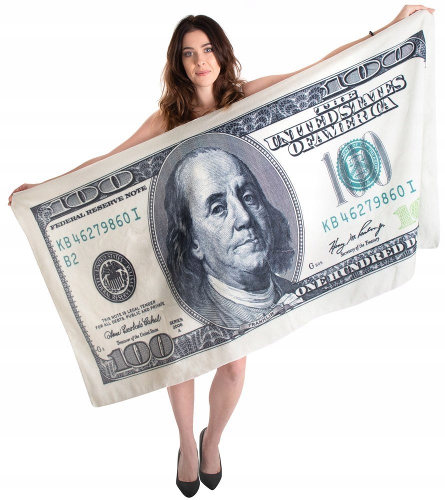 

Ręcznik Dolary Dolar 100 Dolarów Usd Mikrofibra