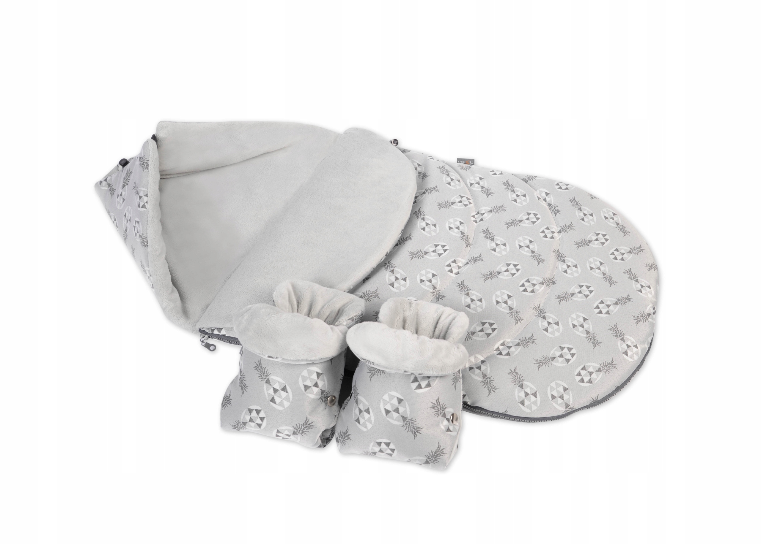 ŚPIWÓR ŚPIWOREK DO WÓZKA ANANASY MUFKA RĘKAWICZKI Marka Tesoro