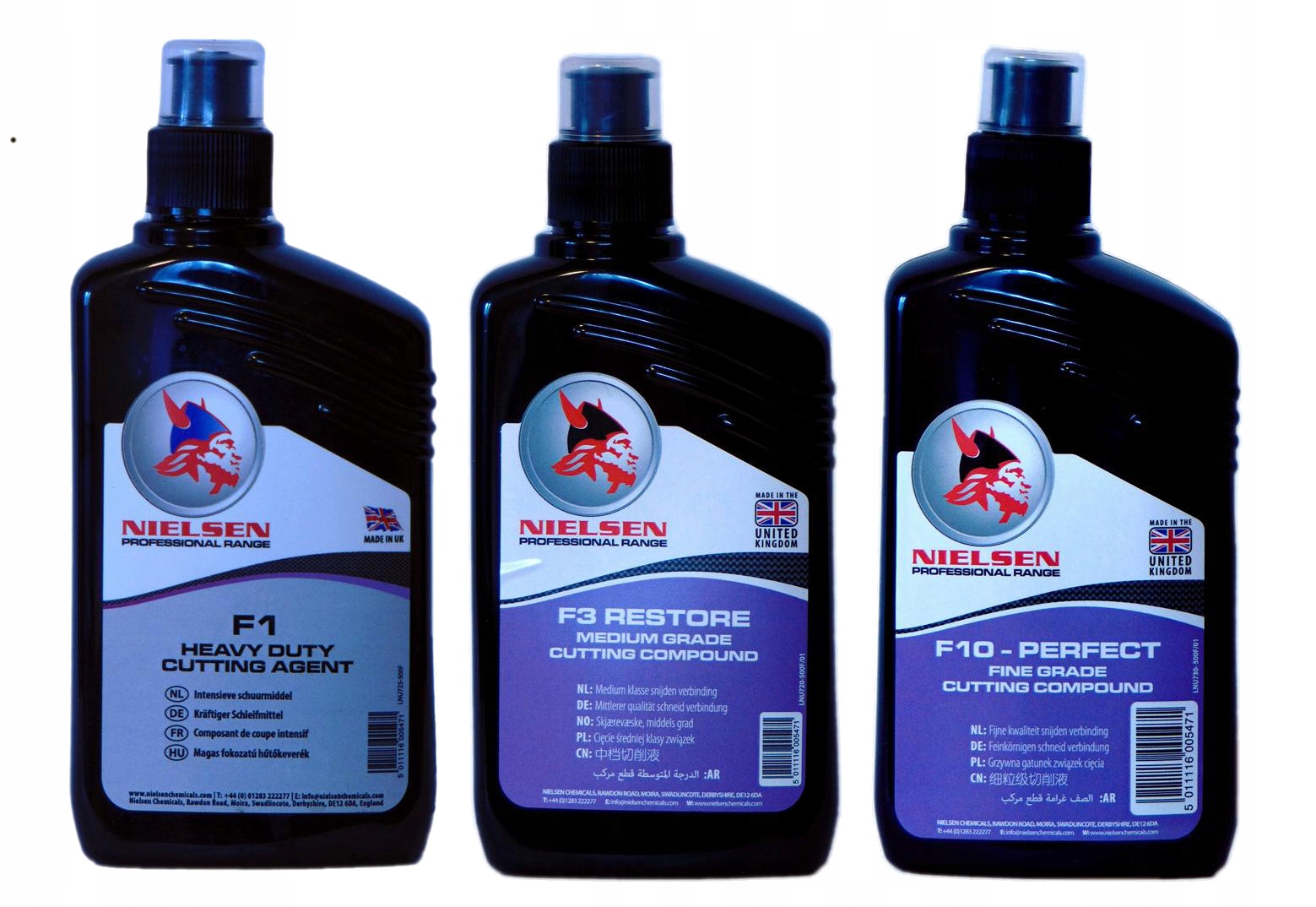 

zestaw past polerskich Nielsen F1 F3 F10 3x500ml