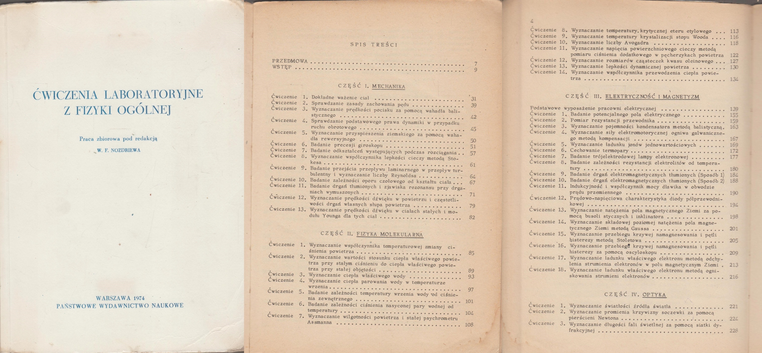 ĆWICZENIA LABORATORYJNE Z FIZYKI OGÓLNEJ Nozdriew