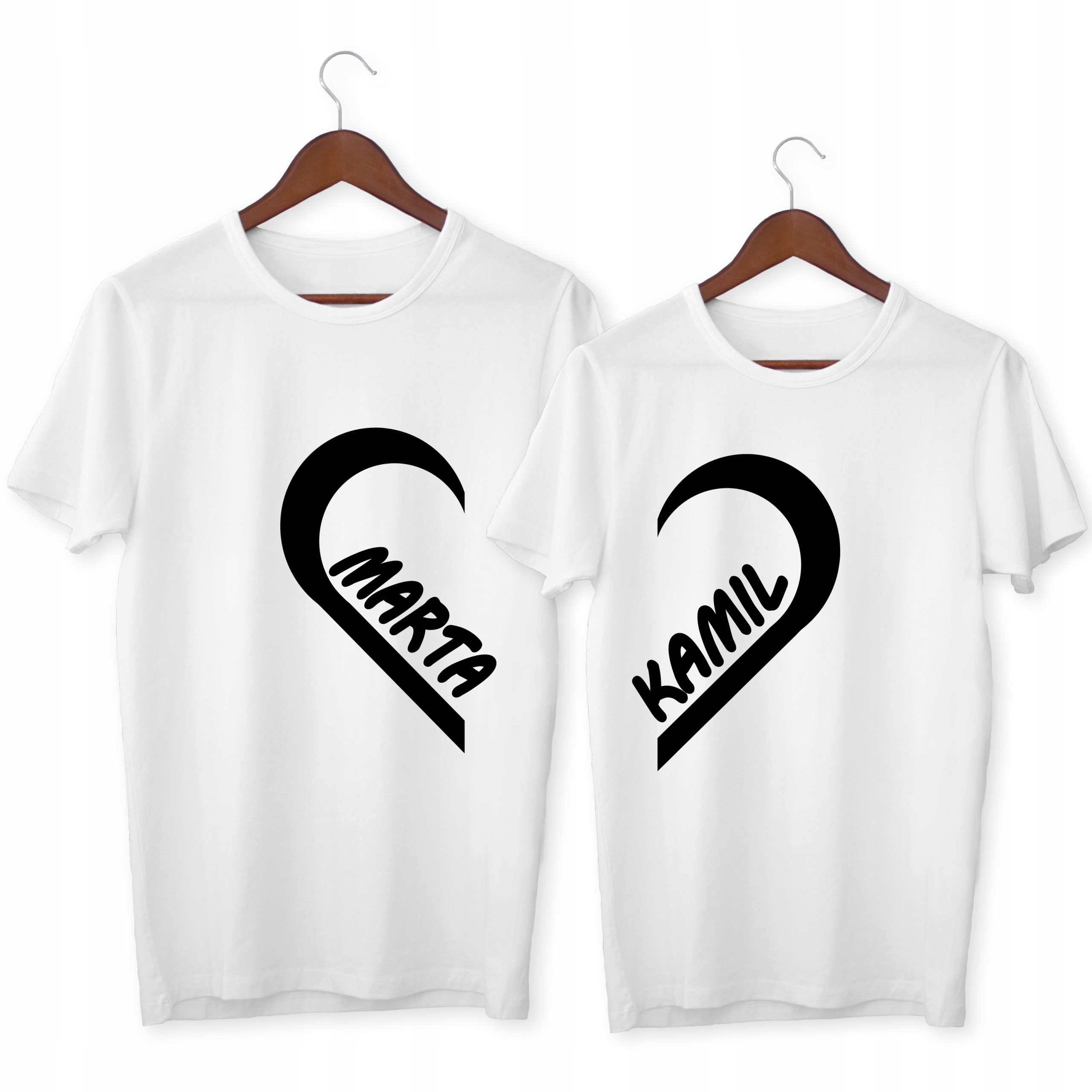 

Tshirt Dedykowany Z Imieniem Serce Dla Pary Imię