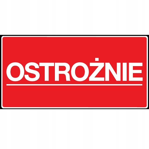 

Naklejki Ostrzegawcze Etykiety Ostrożnie 100szt