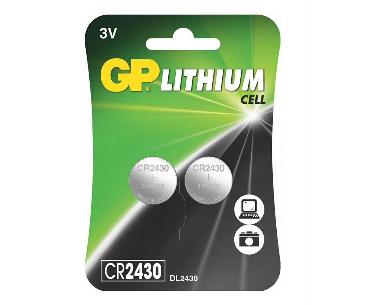 

2x bateria litowa Gp CR2430 3v pilot 300mAh guzik