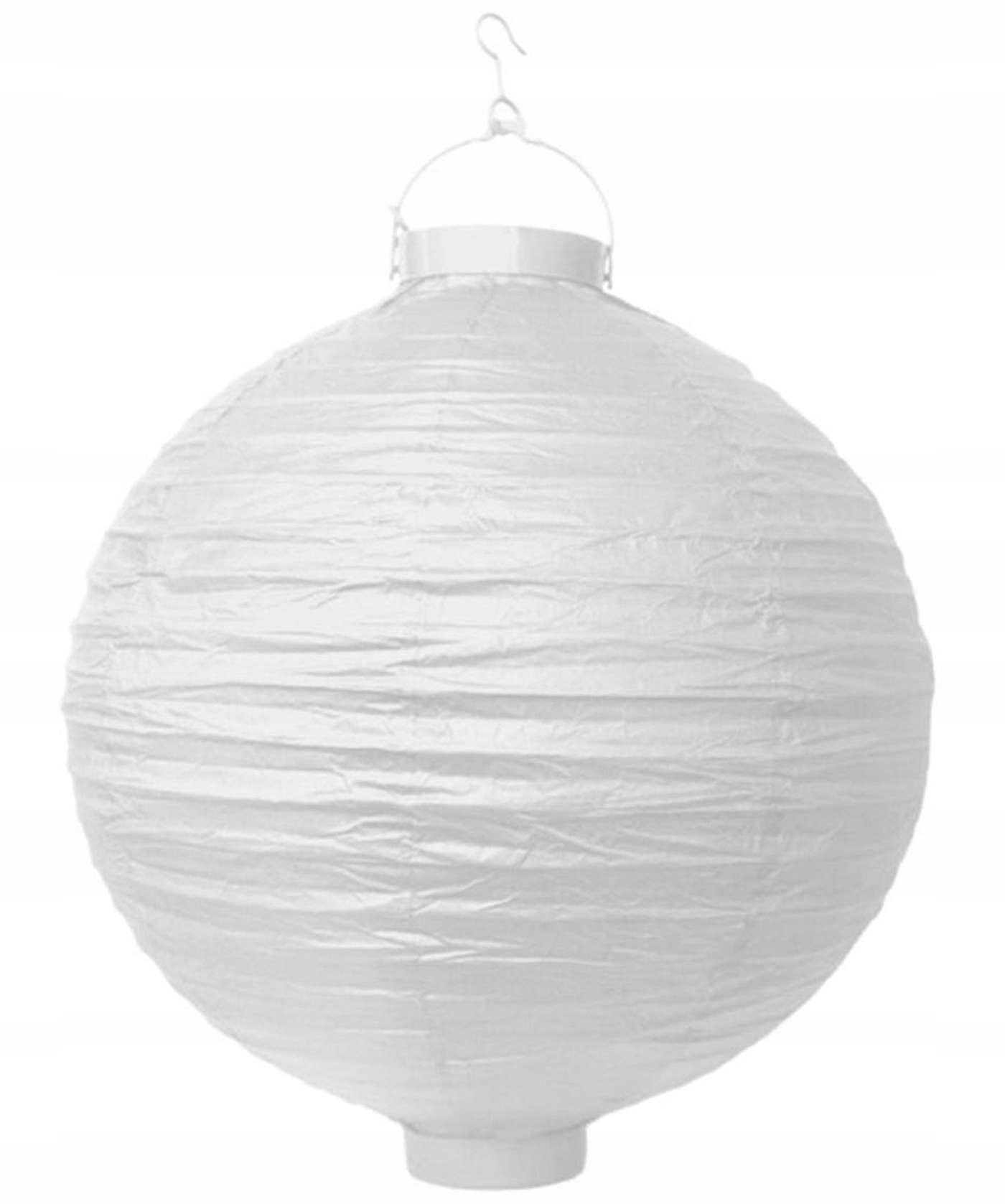 

Lampion Papierowy Ogrodowy Z Żarówką Led 30CM Biel
