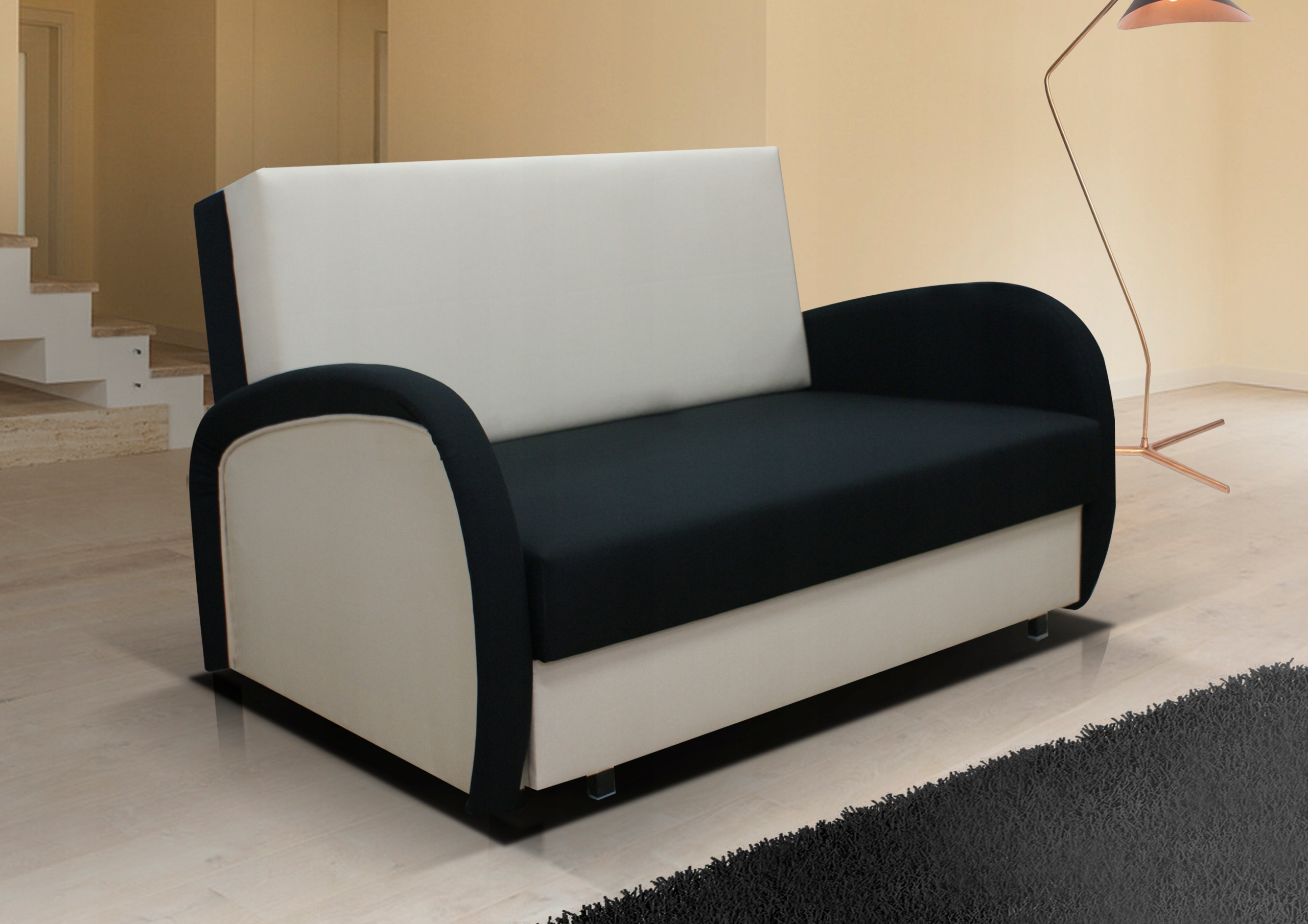 Sofa amerykanka rozkładana, sofka, dwójka ZUZIA 2 Wysokość mebla 85 cm