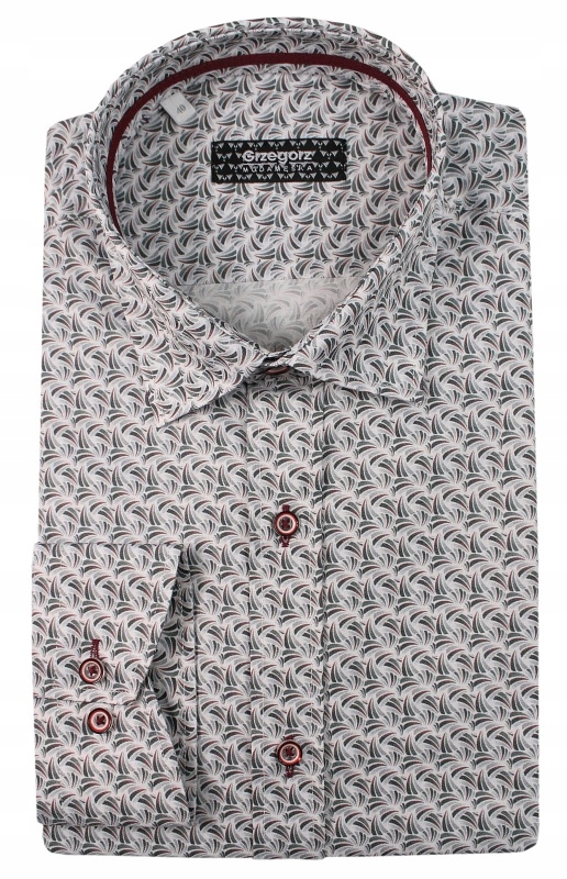 Šedá košile Grzegorz Pánská Móda- 40/176-182