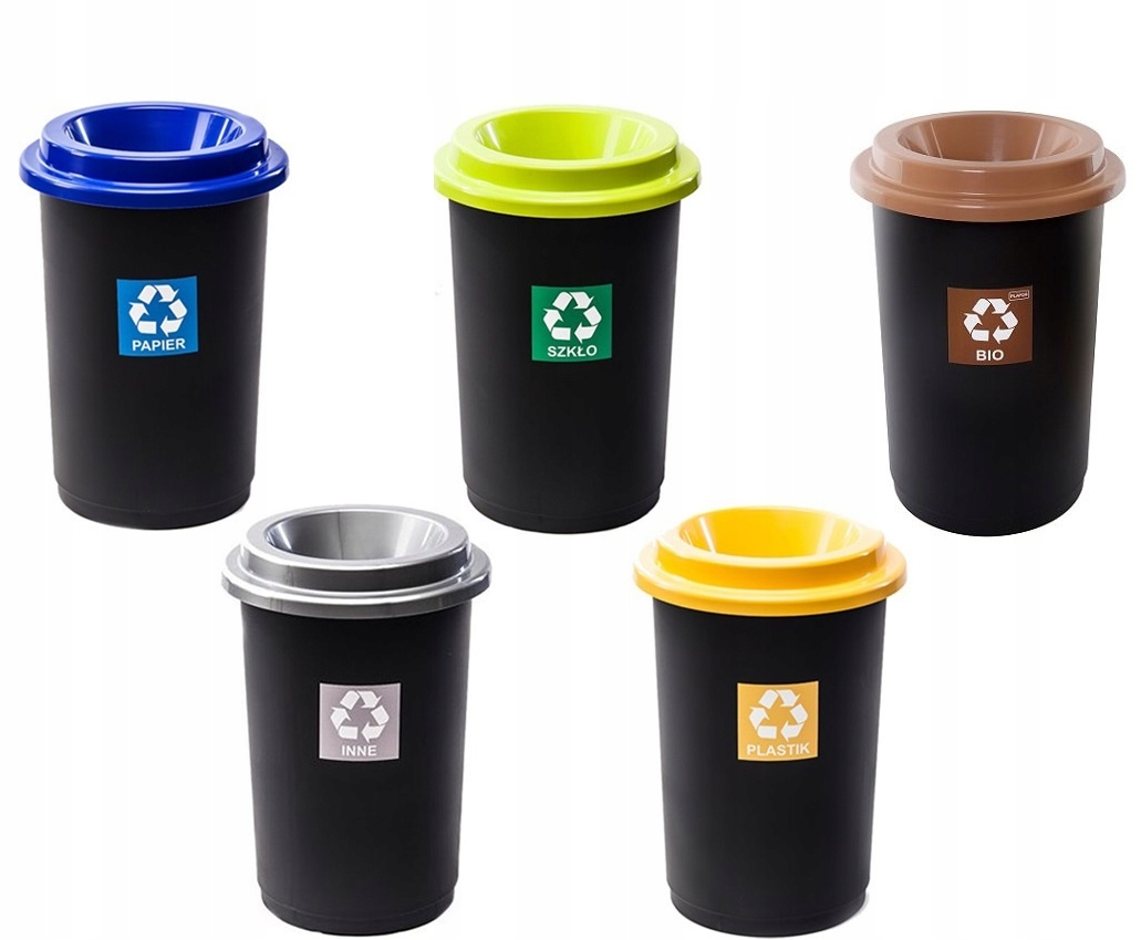 Zestaw koszy do segregacji Eco-Bast 50l 5 sztuk