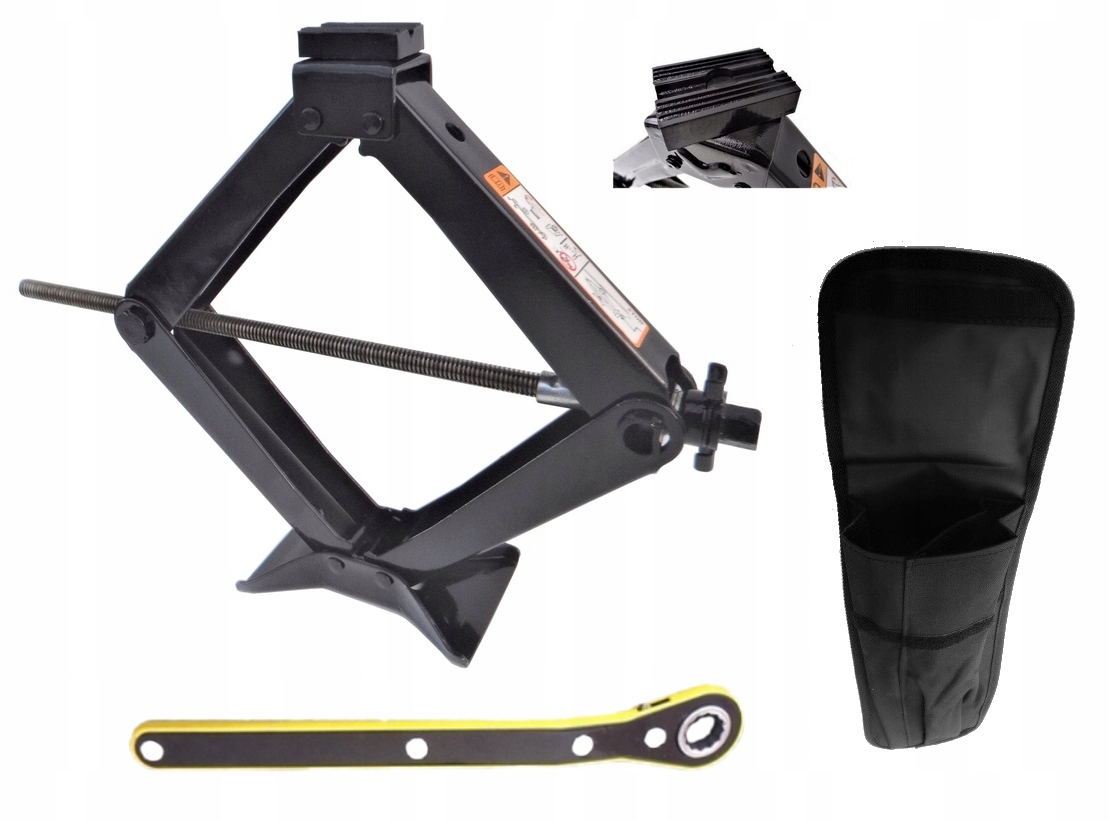 ZESTAW: LEWAREK TRAPEZOWY 1.5T STOPKA GUMOWA +ETUI