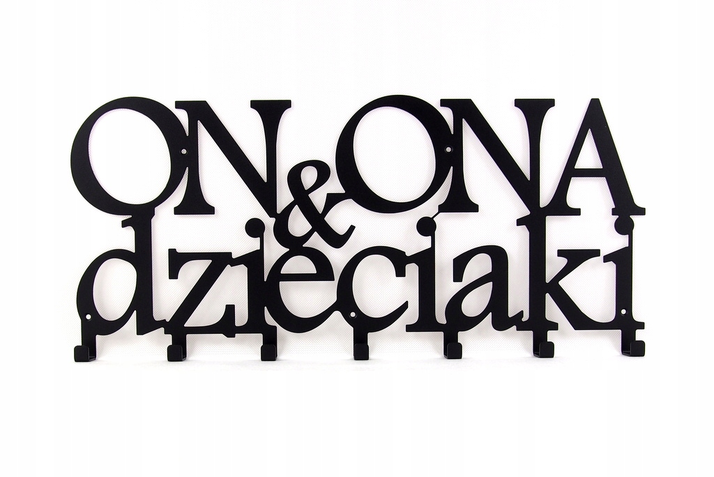 

Wieszak ścienny na ubrania klucze On Ona Dzieciaki