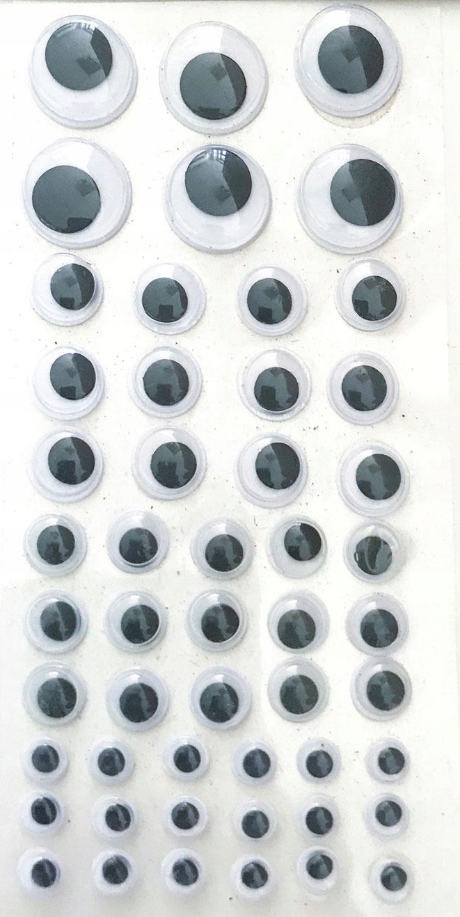 

Ruchome oczka samoprzylepne okrągłe 51szt/MT-6923