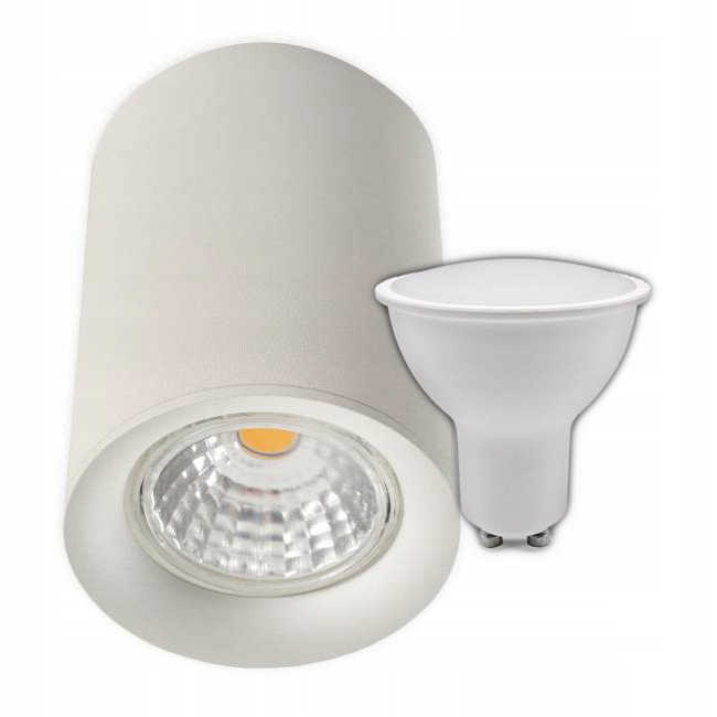 

Lampa Led Spot Halogen Tuba Plafon +Żarówka Gratis