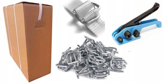 12mm ZESTAW TAŚMA PP ZAPINKI NAPINACZ BANDOWNICA