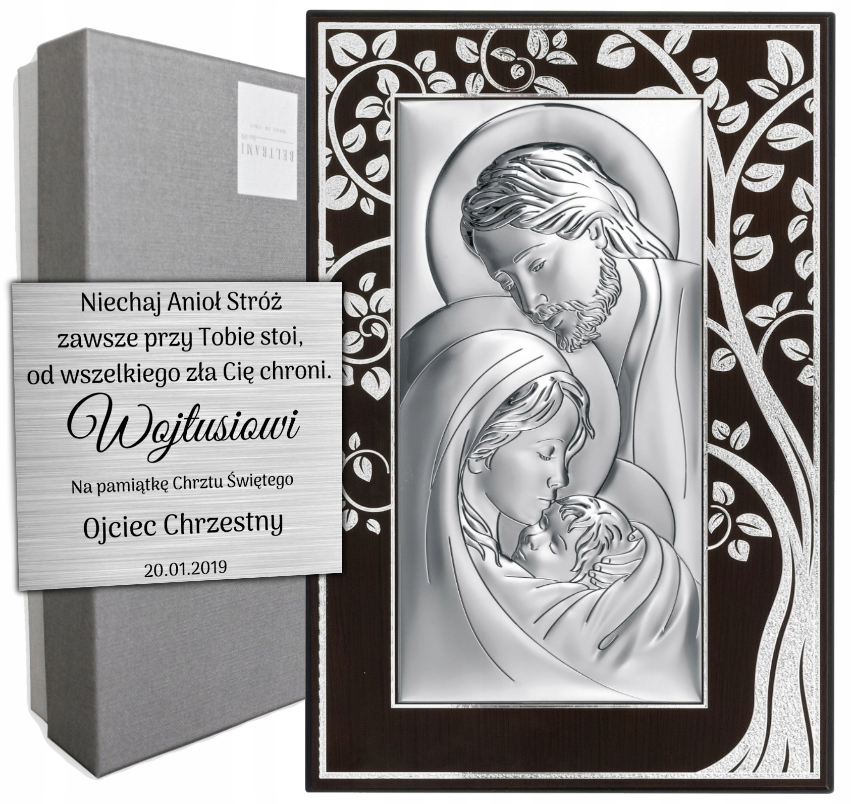 

Obrazek Srebrny Rodzina Święta Ślub Chrzest 15x23