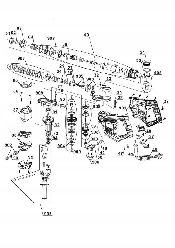 Wirnik EINHELL TC-RH 900 TC-RH TH-RH BT-RH 900/1 Marka Einhell