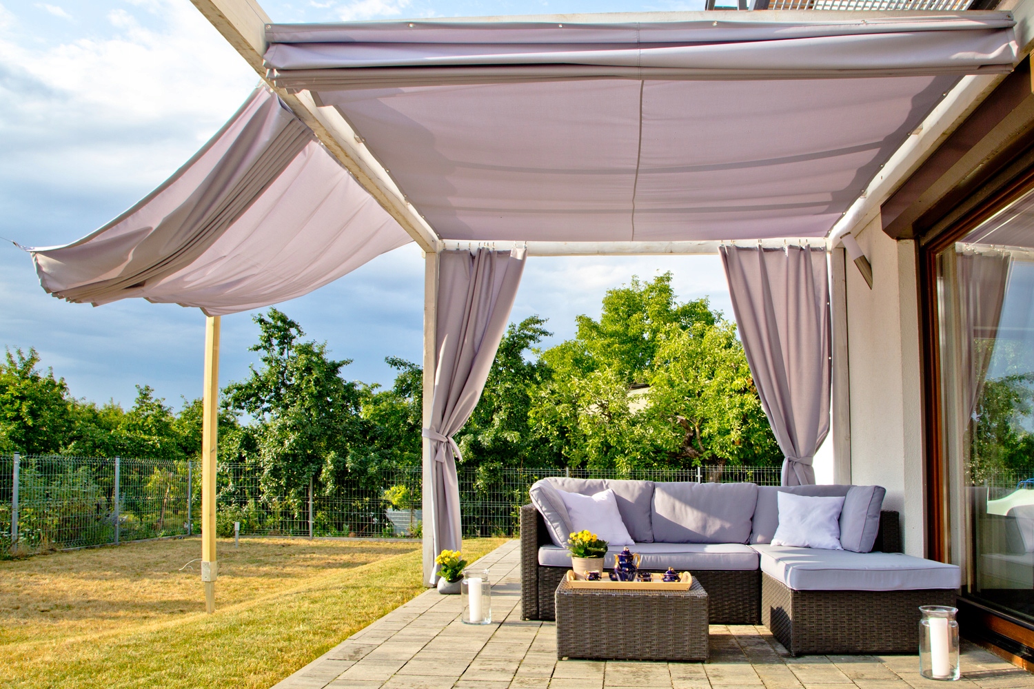 

Żagiel Ogrodowy Przeciwsłoneczny Rozsuwany 4x3m