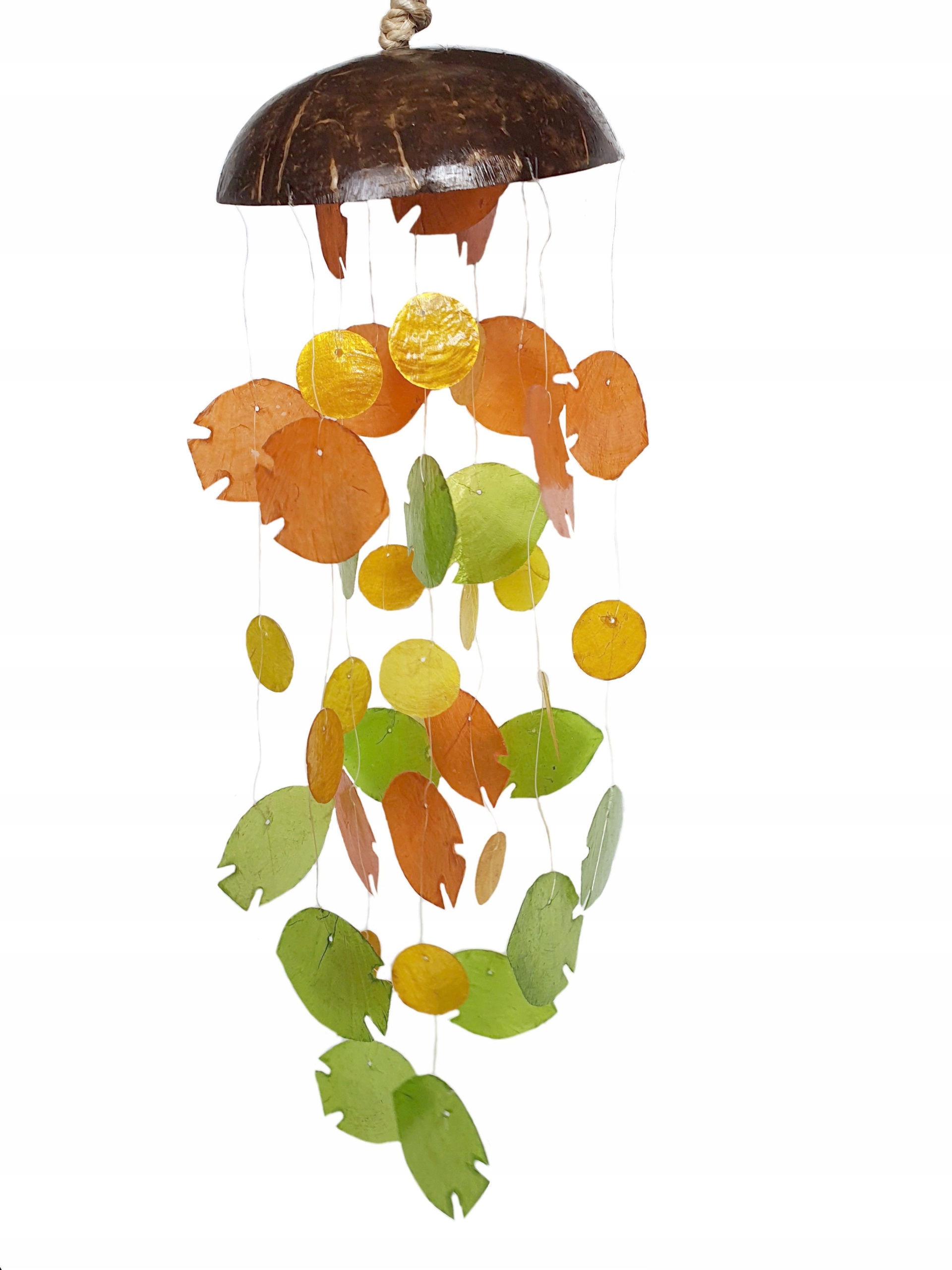 

Dzwonki Wietrzne Zawieszka z Muszli capiz + Kokos