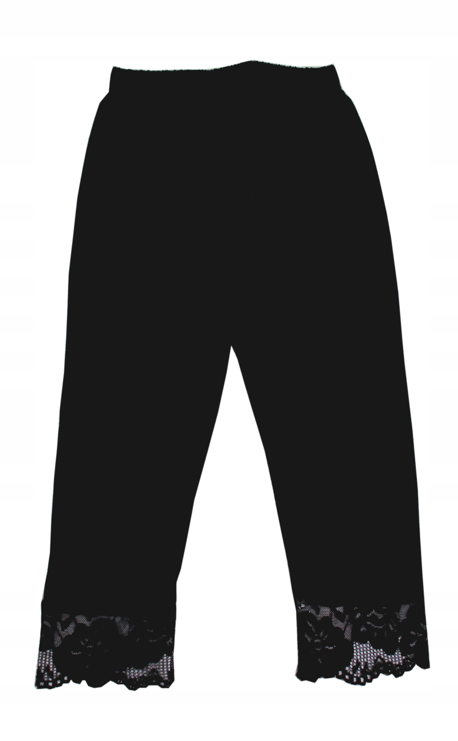 

Legginsy getry leginsy 3/4 z koronką 140 czarne