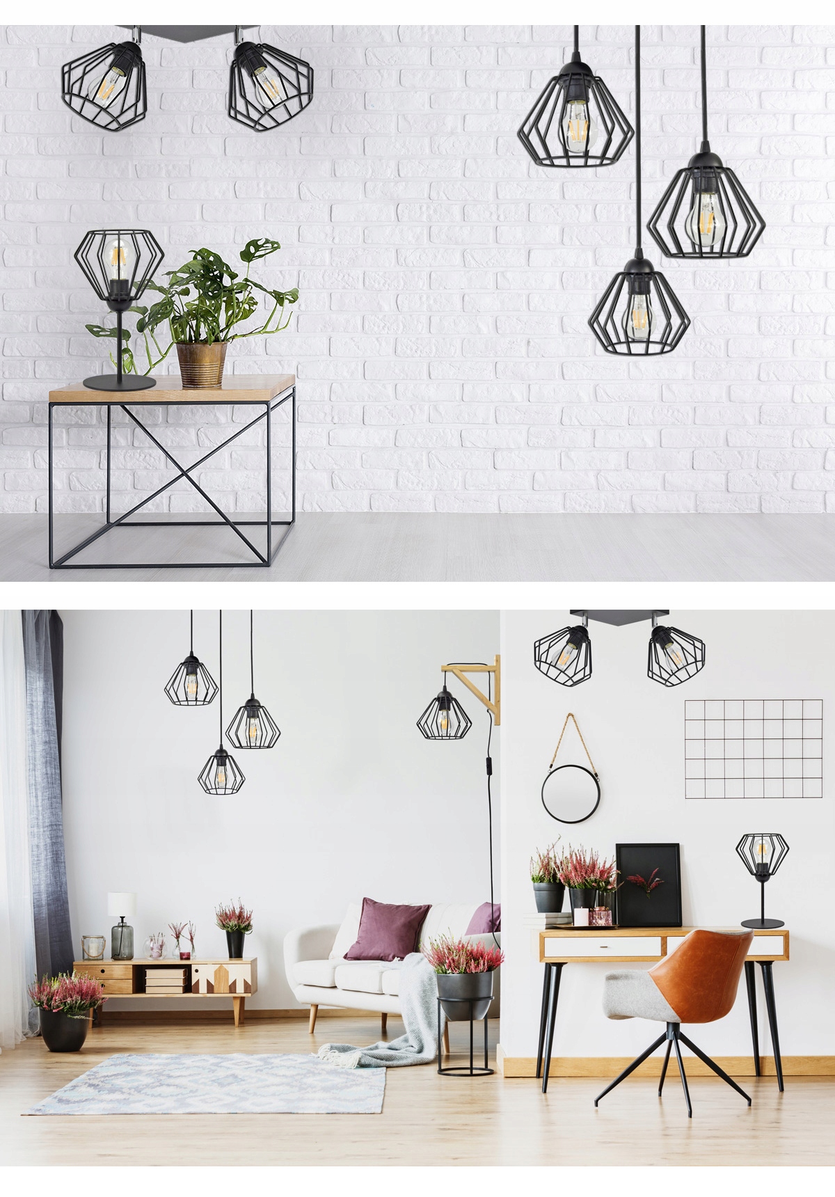 LAMPA WISZĄCA SUFITOWA ŻYRANDOL BRYLANT LED EDISON Rodzaj gwintu E27