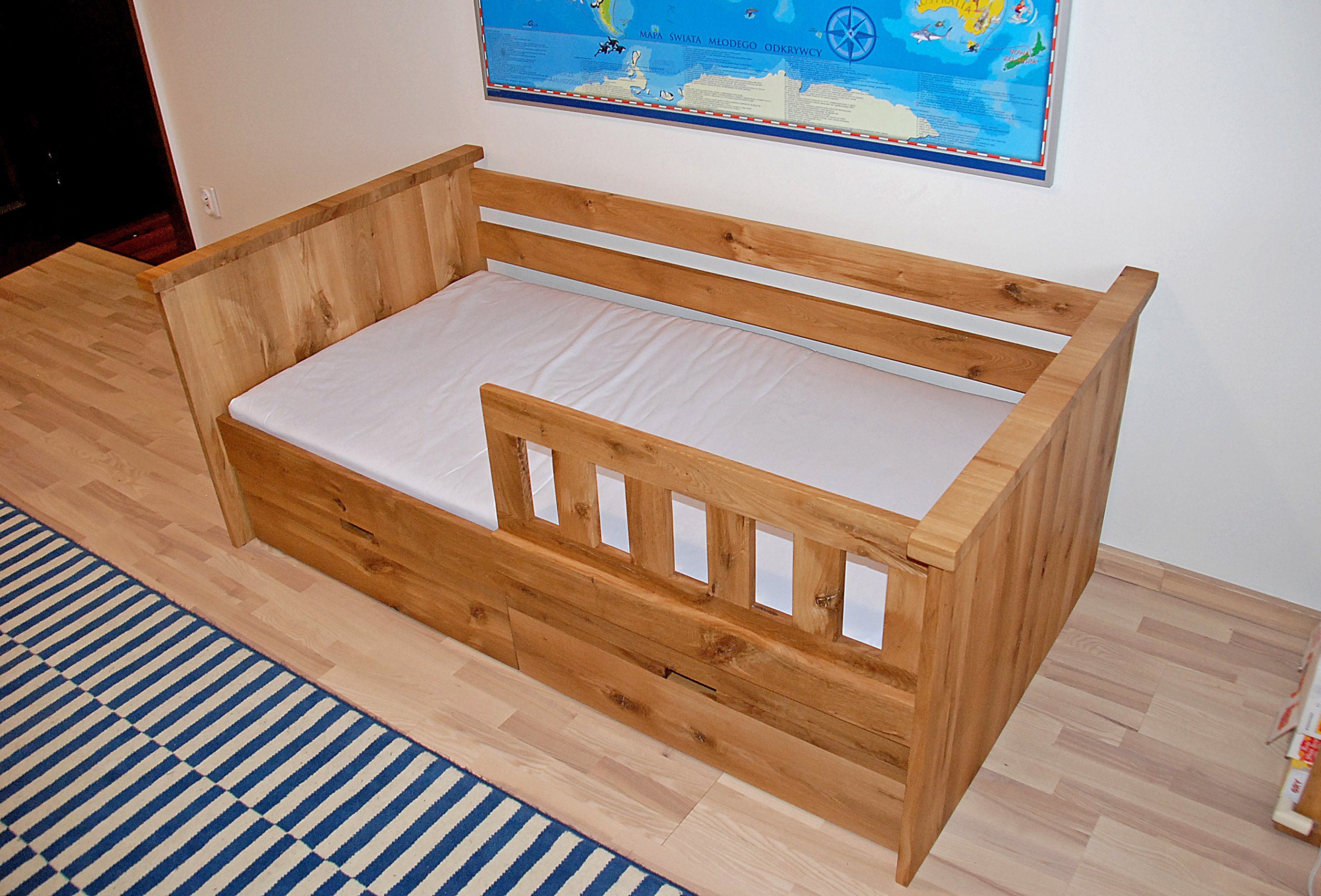 DĘBOWE ŁÓŻKO DZIECIĘCE RUSTIC 80X160 PRODUCENT Kolekcja RUSTIC