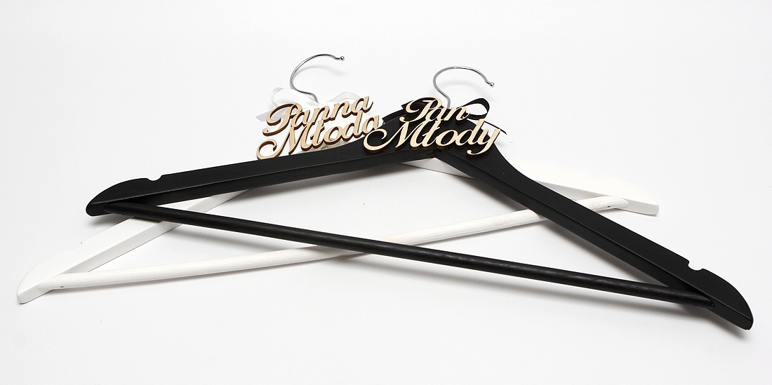 Wieszaki ślubne Panna Młoda Pan Młody Marka Wolf