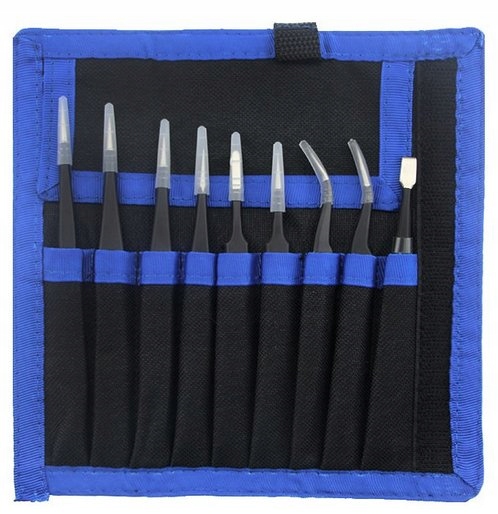 

Zestaw 9 Sztuk Pinceta Penseta Pęseta Metalowa Esd