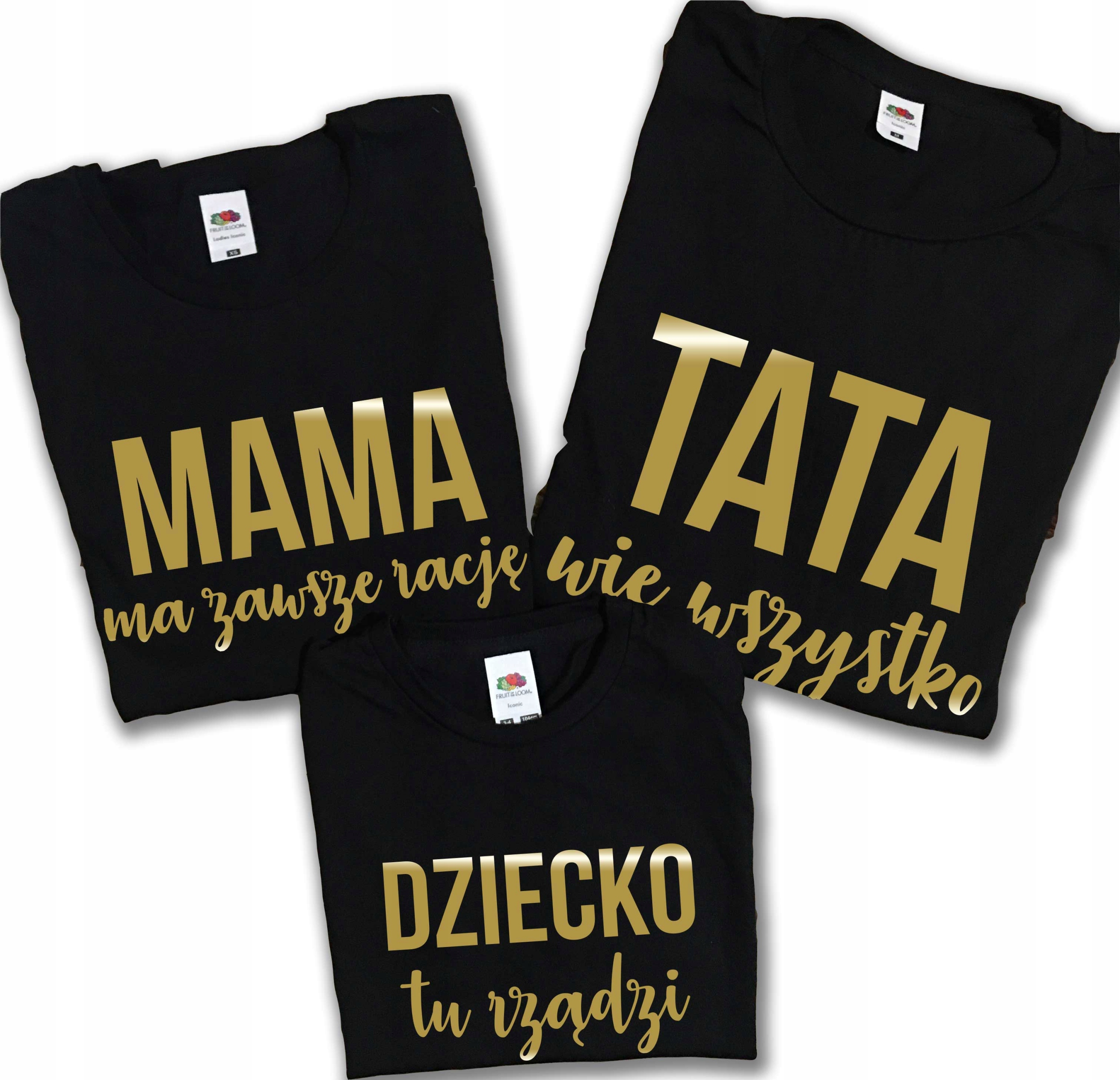 

Zestaw Koszulek Dla Mamy Taty i Dziecka