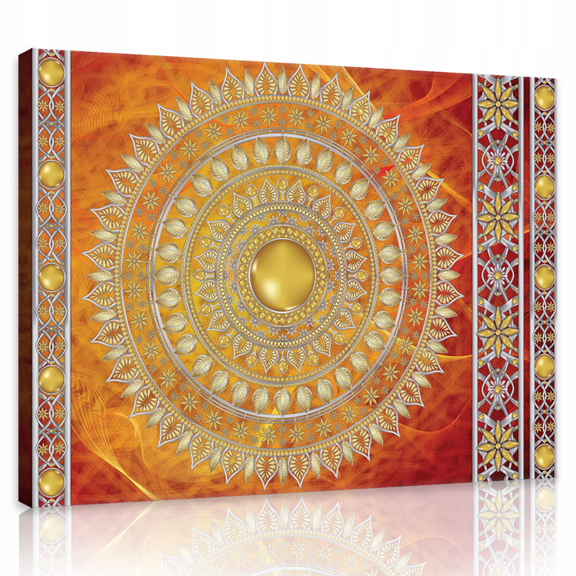 Obraz Mandala Ornament Červený Moderní Do Ložnice Obývacího Pokoje Plátno 100x70