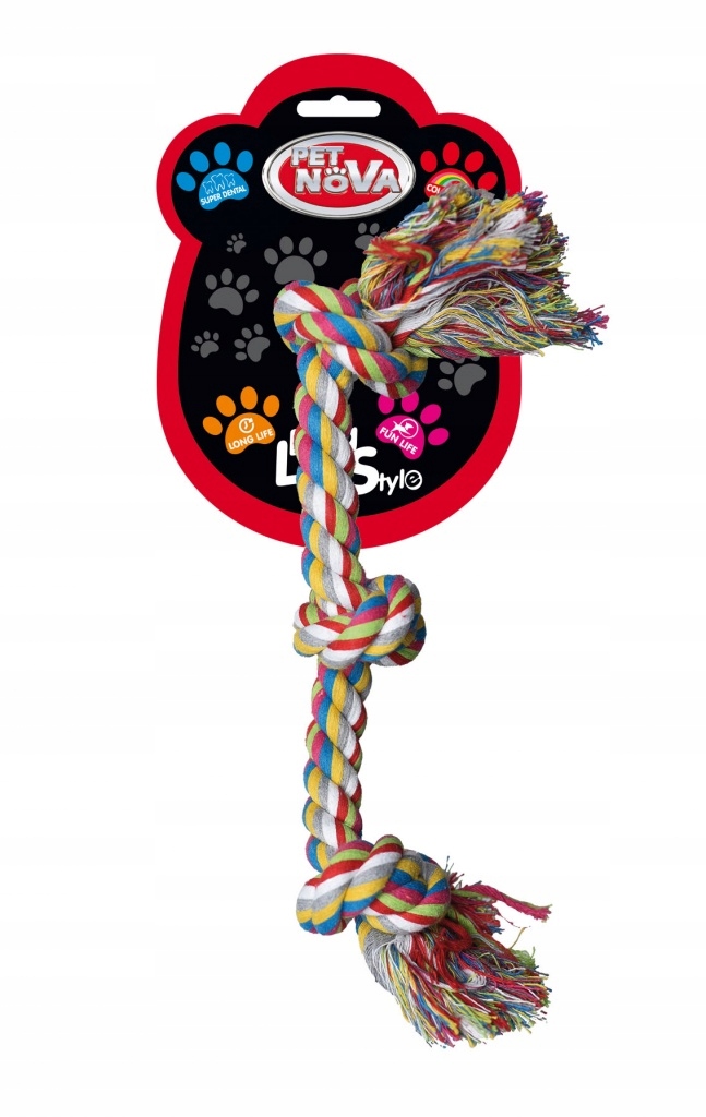 

Pet Nova Dental Sznur czyszczący zeby 3 supły 38cm