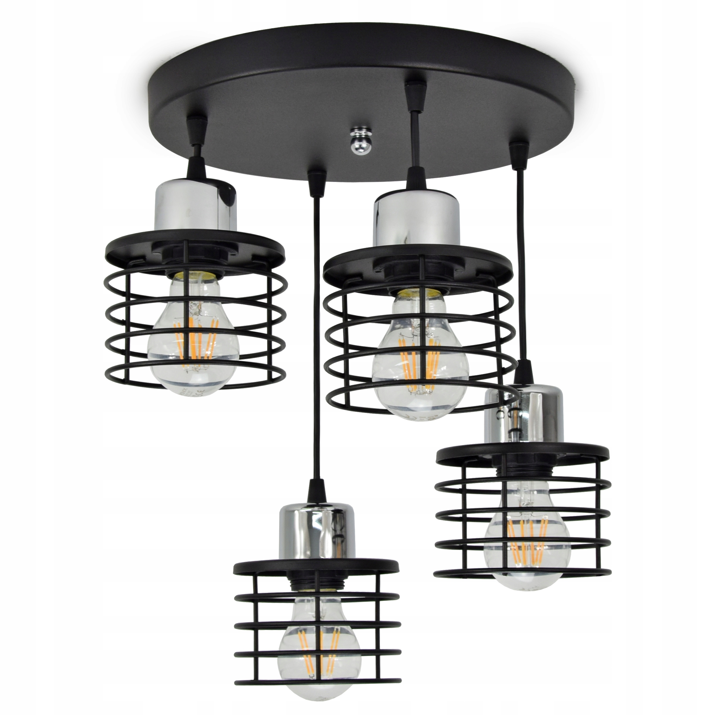 Závěsná Led lustrová lampa Vigo Chrom E27