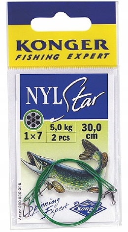 

Konger Przypon Nylstar nylon 20cm 5kg 1x7 2szt