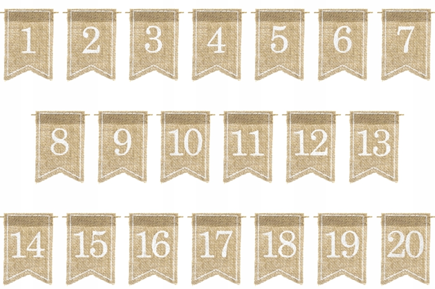 

Numery Numerki Na Stół Juta Ślub WESELE-20SZT-6727