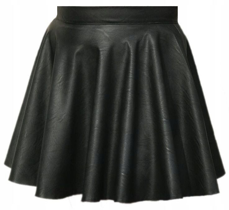 SPÓDNICA SKÓRA KOŁO MINI ROZKLOSZOWANA 38 Marka inna