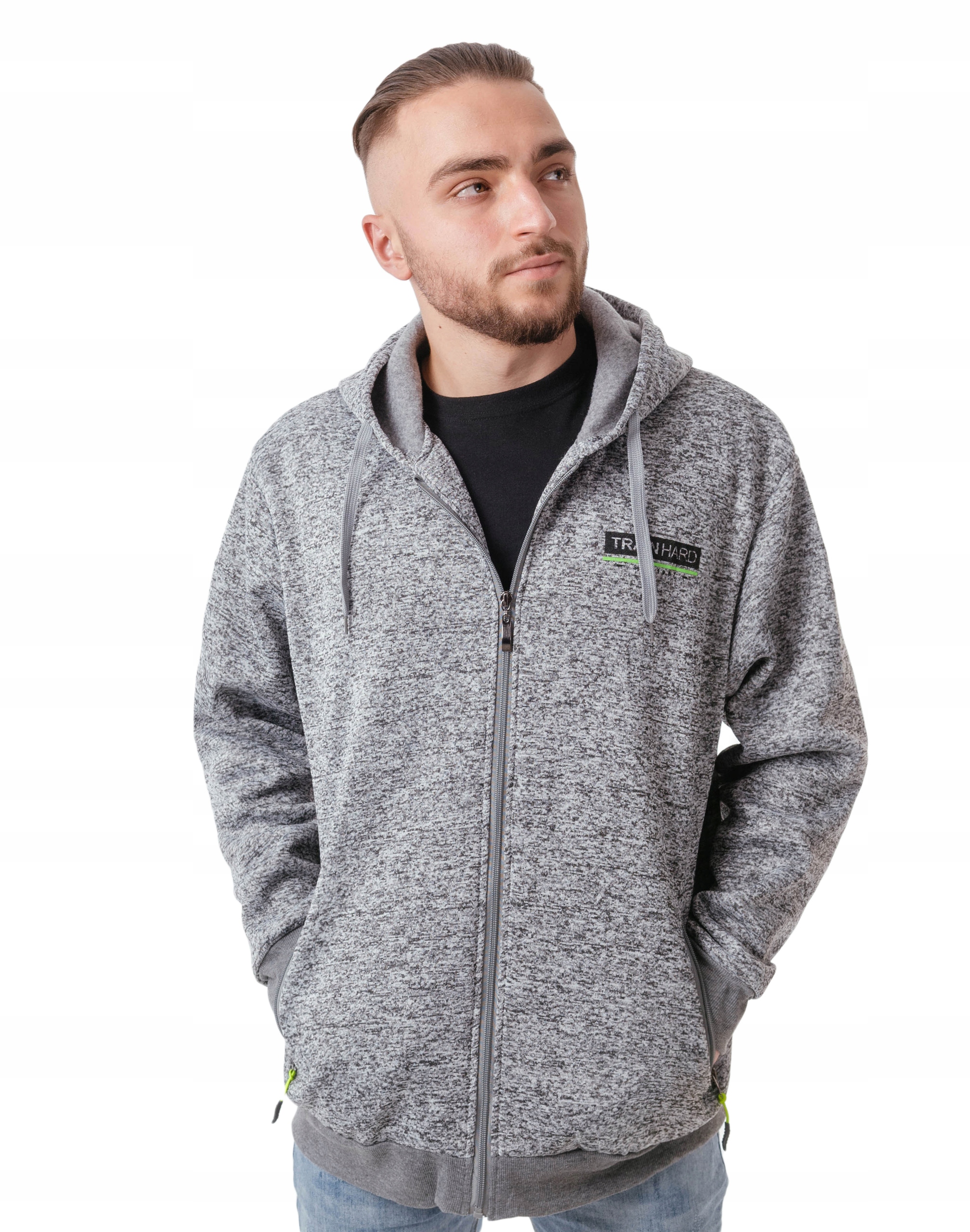 

Ciepła Bluza Męska Rozsuwana z Kapturem 2696-3 4XL