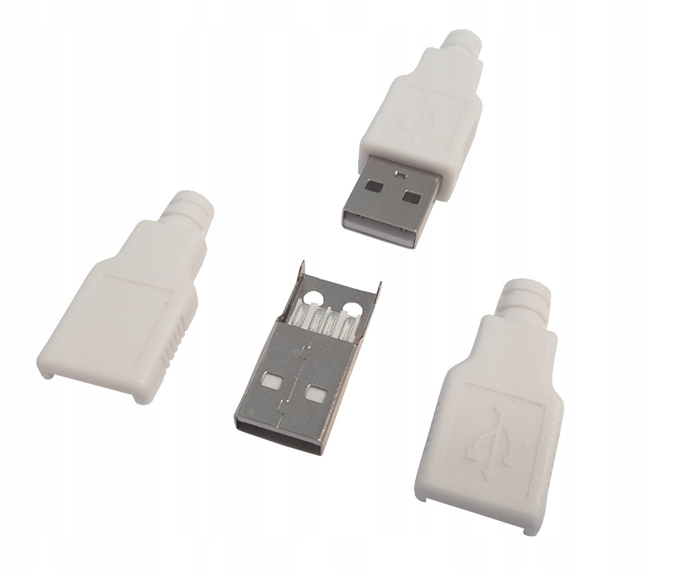 Wtyk USB typu A montażowy na kabel z osłoną (1954)