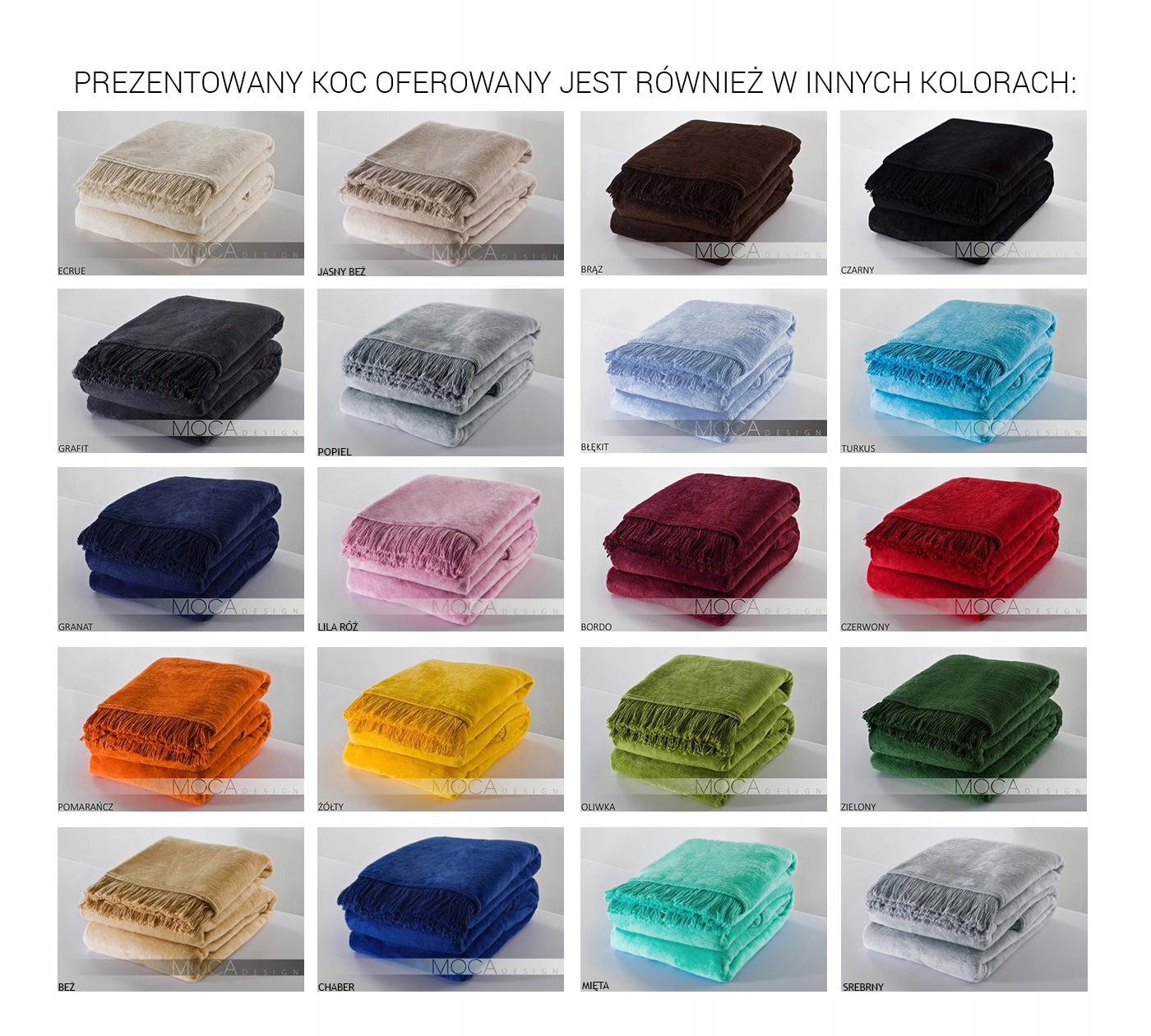 KOC NARZUTA MOCA DESIGN 150x200 FRĘDZLE BORDOWY Marka Moca Design