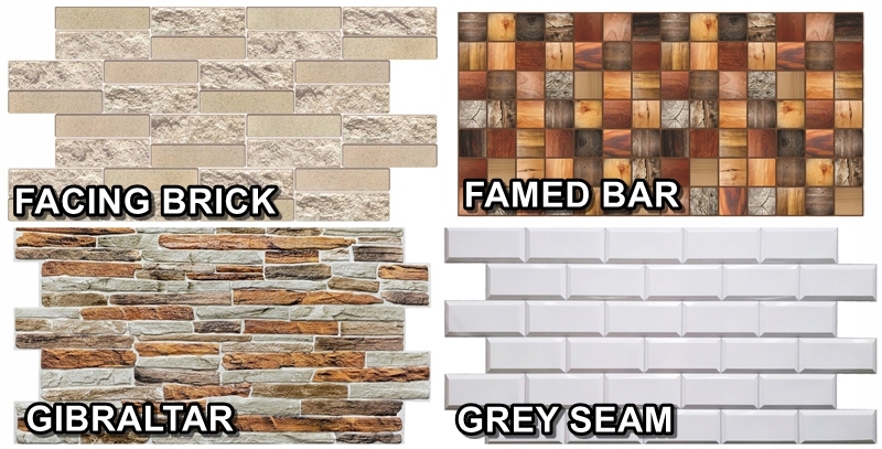 PANELE ŚCIENNE 3D Z PCV PRÓBKI, PRÓBKA WZORNIK Szerokość produktu 15 cm