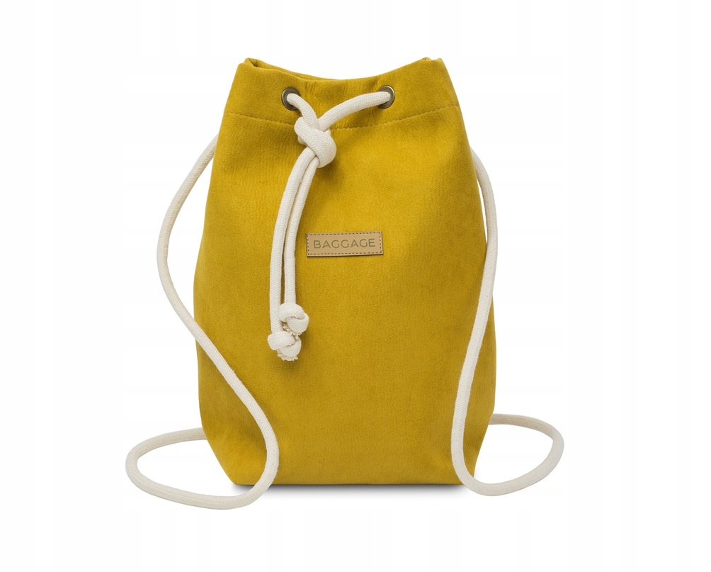 

Plecak Worek 2W1 Torebka Zamsz Baggage Musztardowy