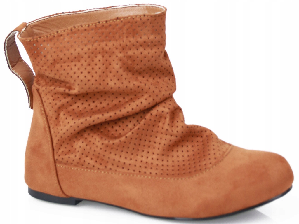 

Botki Ażurowe Zamszowe Buty Camel G8SR2301 39