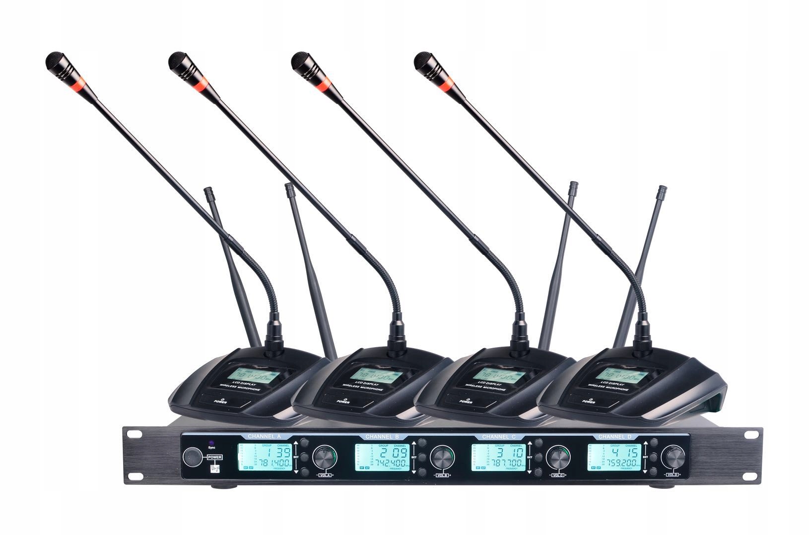 4 x mikrofon BEZPRZEWODOWY zestaw konferencyjny
