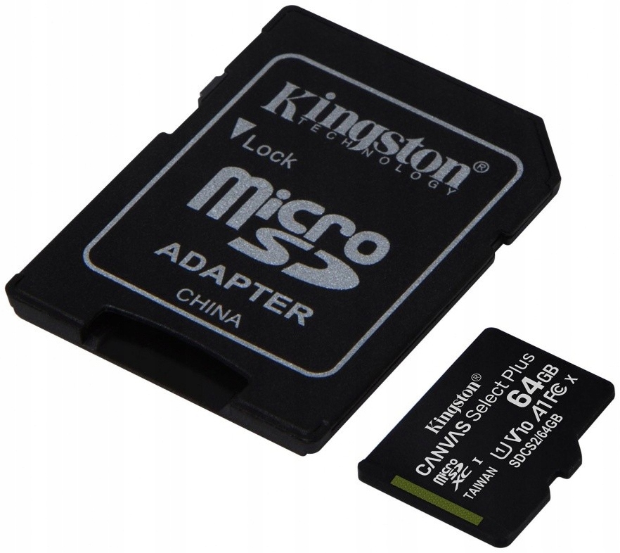 

64GB microSD Kingston sdxc CL10 100MB/s adapter Sd