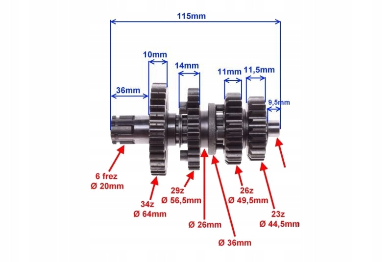 SKRZYNIA BIEGOW CROSS 125 CC KPL Vehicle Match branded product