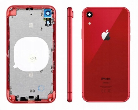 

iPHONE Xr Obudowa Tylna Korpus Szklana Czerwona