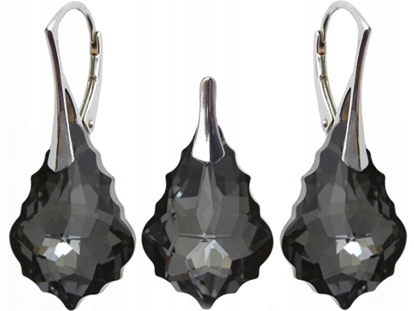 

Komplet Biżuterii Swarovski Baroque Silver Night