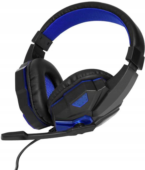 Słuchawki dla graczy gamingowe podświetlane LED mikrofon + adapter combo Konstrukcja zamknięta