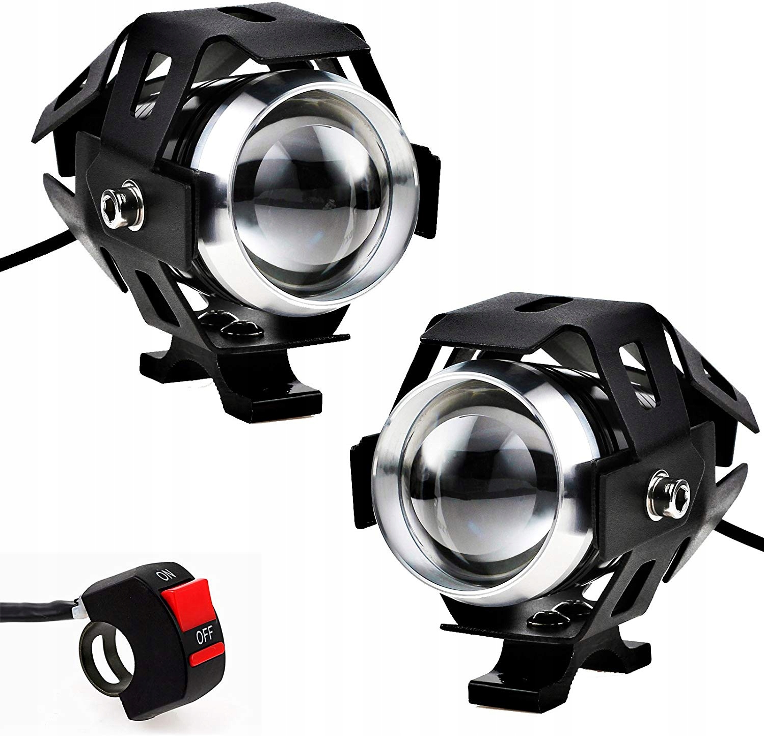 2x Halogen reflektor motocyklowy LED CREE XML Producent bez marki
