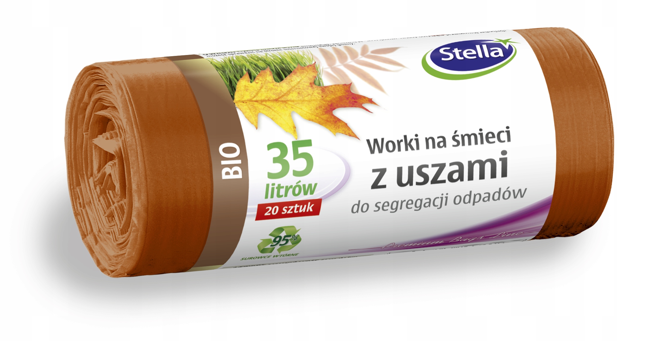 

Worki Na Śmieci do segregacji brąz Bio 35L-20szt