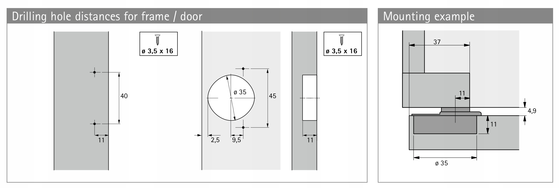 Zawias specjalny OPTIMAT PLUS 4 HETTICH ! JAKOŚĆ ! Szerokość maksymalna 35 mm