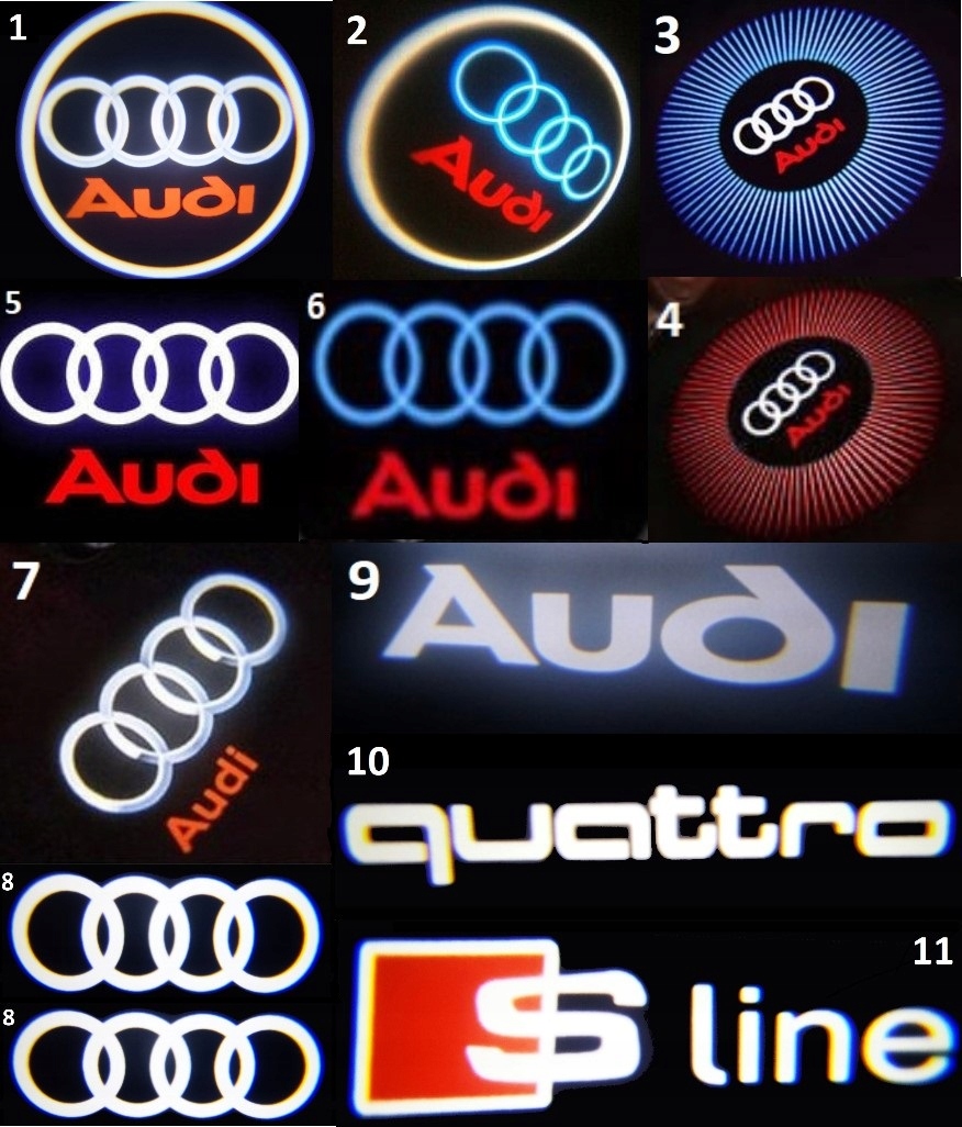 LED LOGO PROJEKTOR AUDI A3 A4 A5 A6 A8 Q3 Q5 Q7 PMC-A1-10 za 33,90 zł z  Lublin -  - (9510579226)