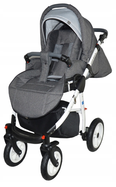 WÓZEK 3W1 MONO.E WÓZEK DZIECIĘCY TORBA + FOLIA Rodzaj kół Pompowane