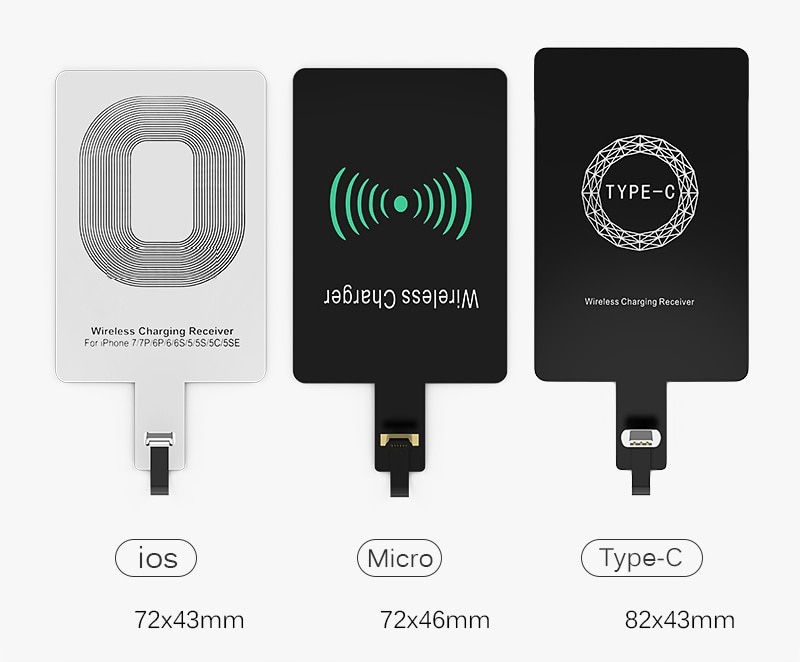 Adapter QI Indukcyjny USB-C Lightning micro USB B Marka Inna